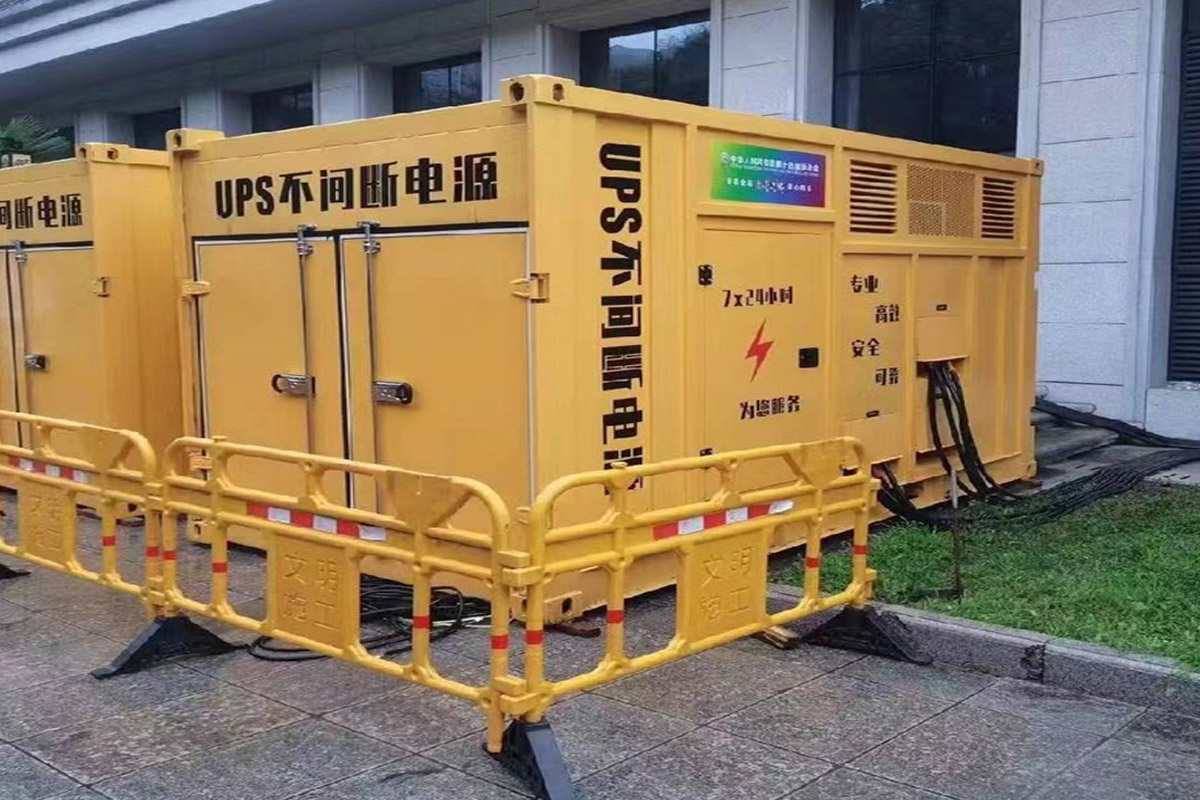海南藏族发电机租赁施工现场